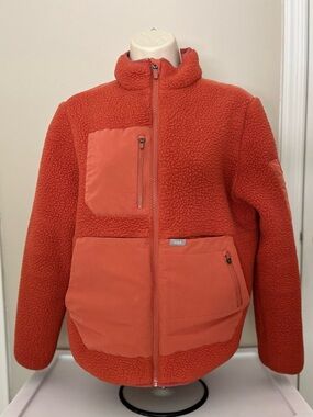 FIGS orange zip up scrubs jacket